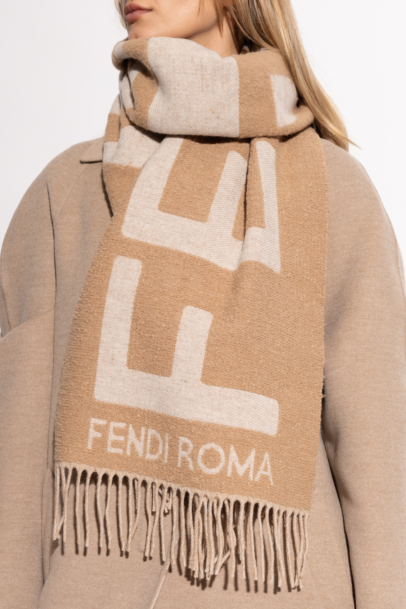 Fendi logo scarf shops